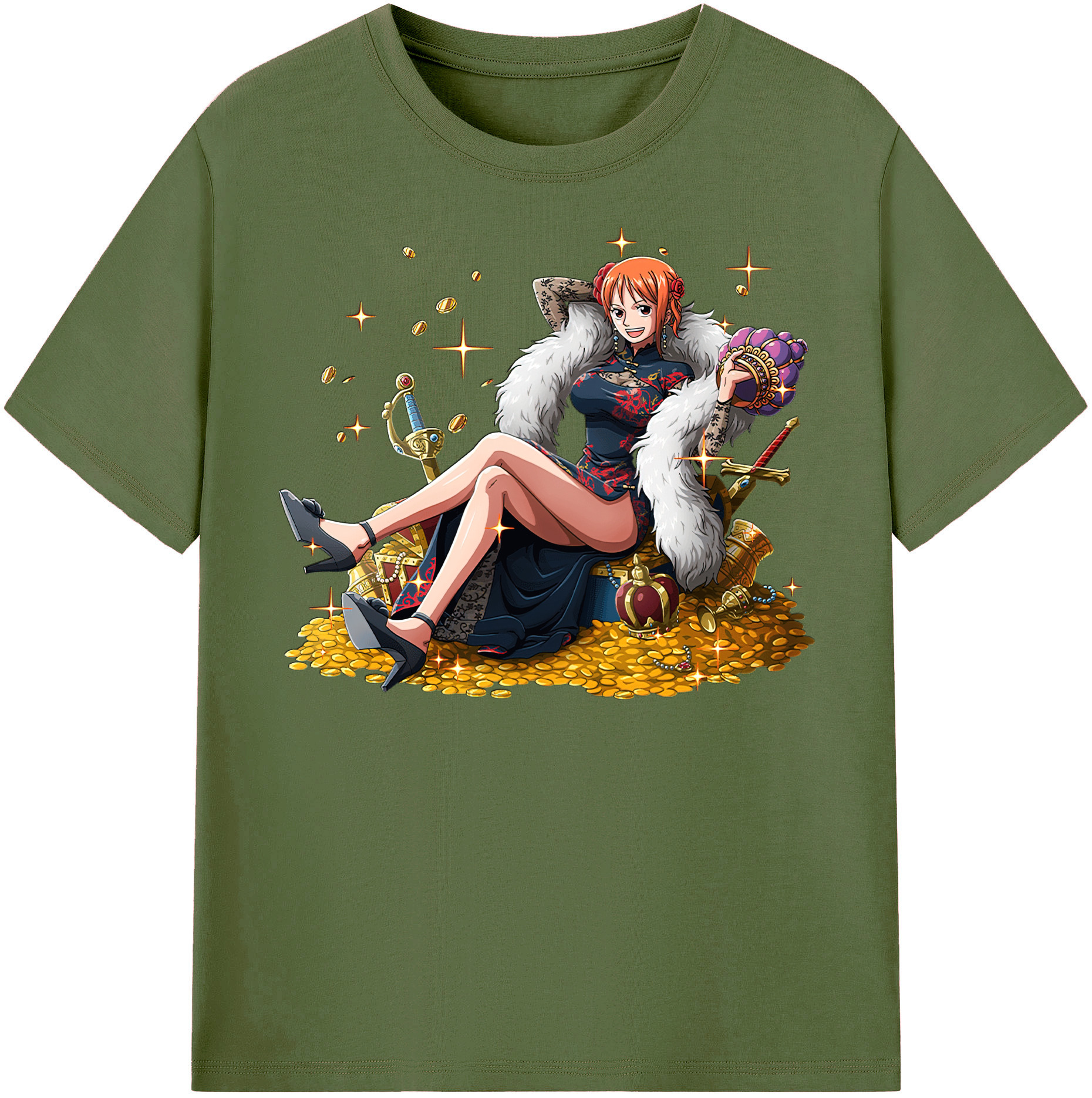 ワンピース ナミ ONE PIECE Nami 綿100％半袖Tシャツ（フロントプリント）